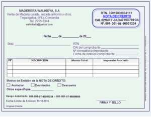 Notas de crédito